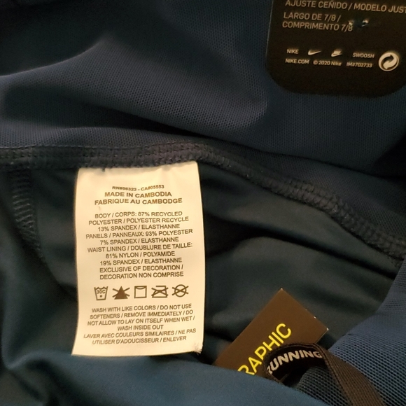 Nike Women's SPEED running tights- dark aqua - Picture 8 of 8